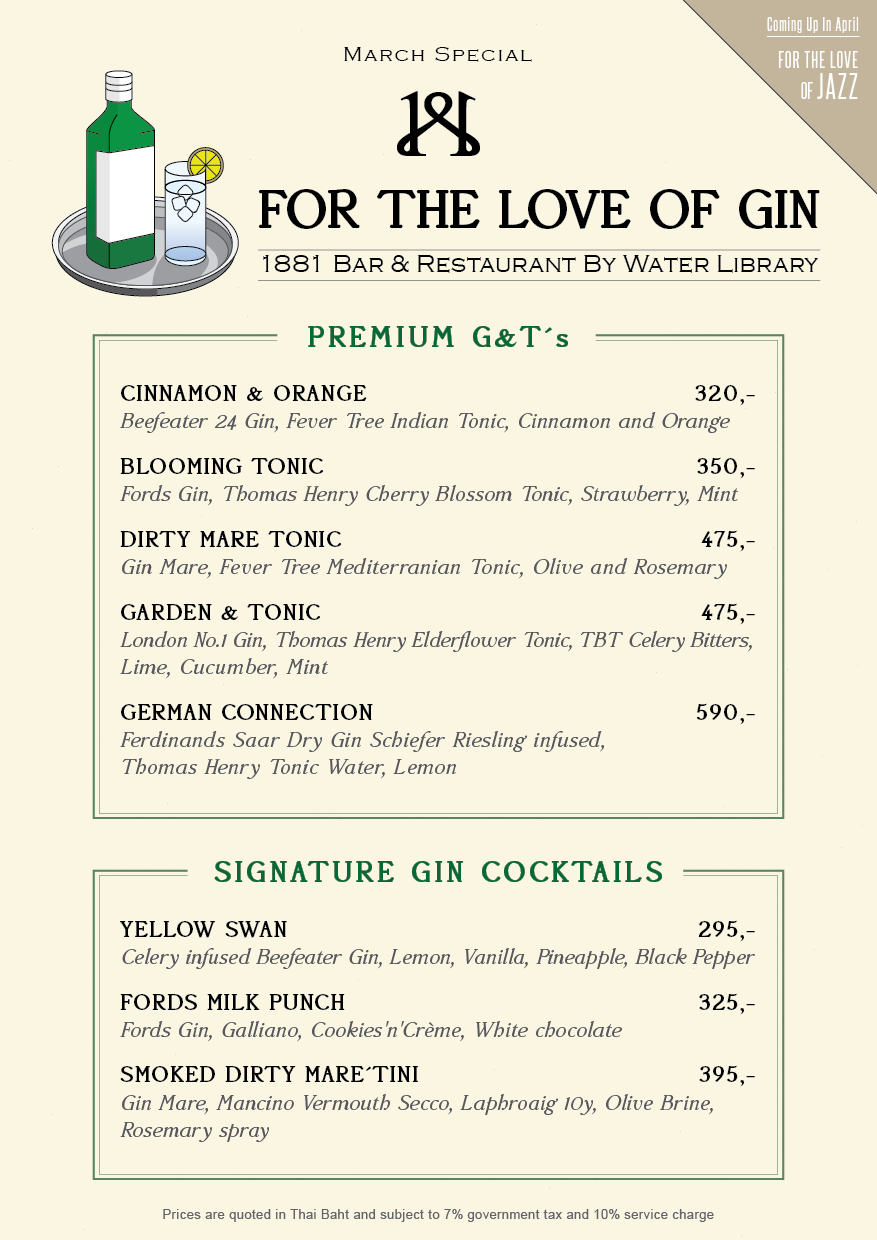 For the love of Gin 1881