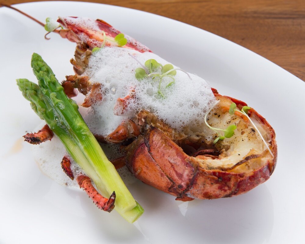 Up & Above_Champagne Sunday Brunch_Maine Lobster yuzu beurre blanc and asparagus_2